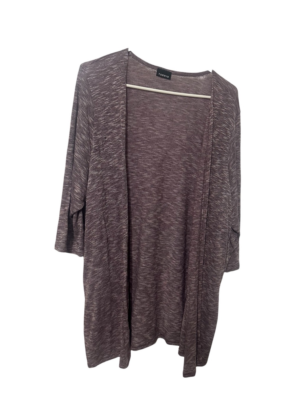 Torrid Purple Heather Open Front Cardigan Plus Size 4X 5X Lightweight Duster